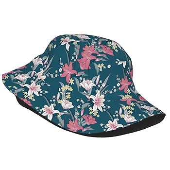 Lily Flower Bucket Hats for Men Women Travel Beach Sun Hat